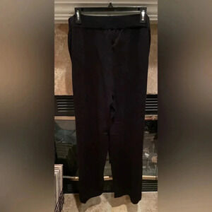 NWT Women's Keren Hart Black Wide Leg Knit Pants 1X Minimalist Monochrome